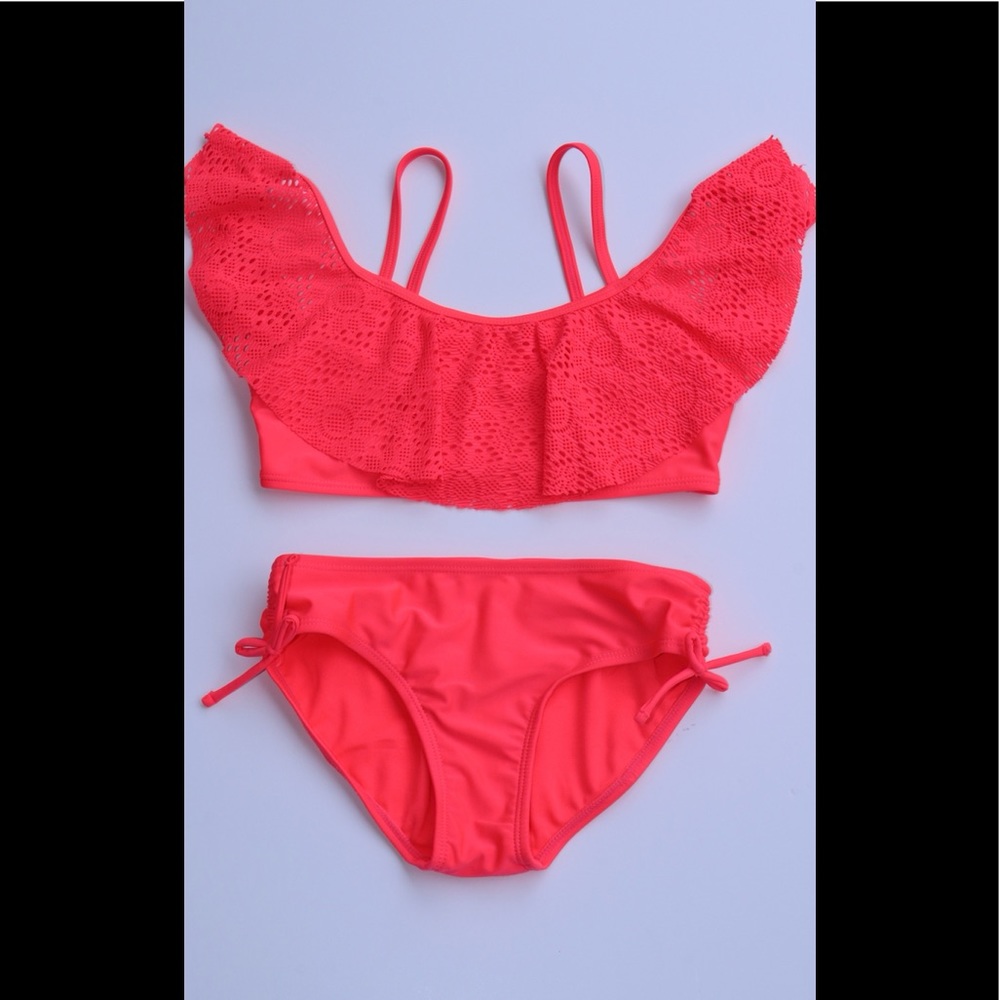 XHILARATION TWO PIECE CORAL BIKINI